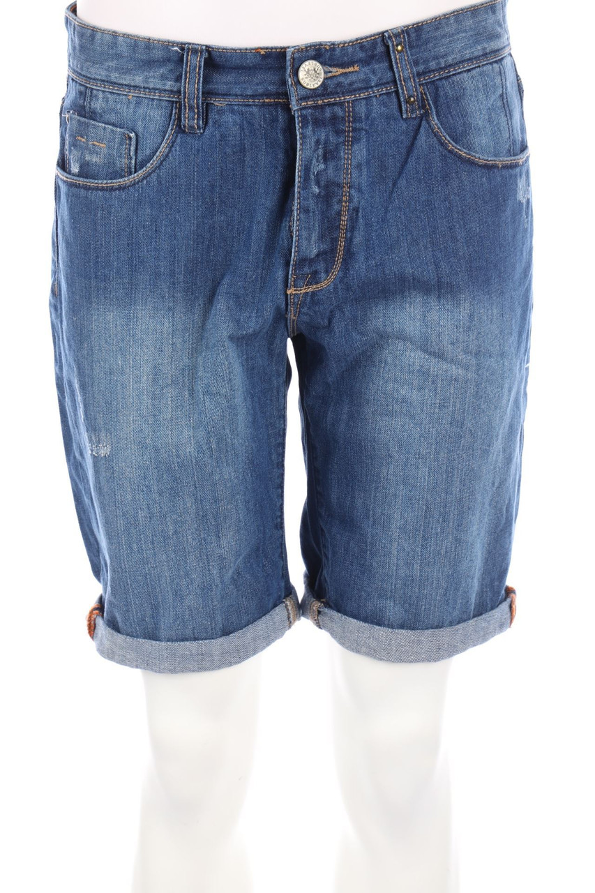 Sublevel - Used Look Jeans-Shorts mit Logo-Patch - W32