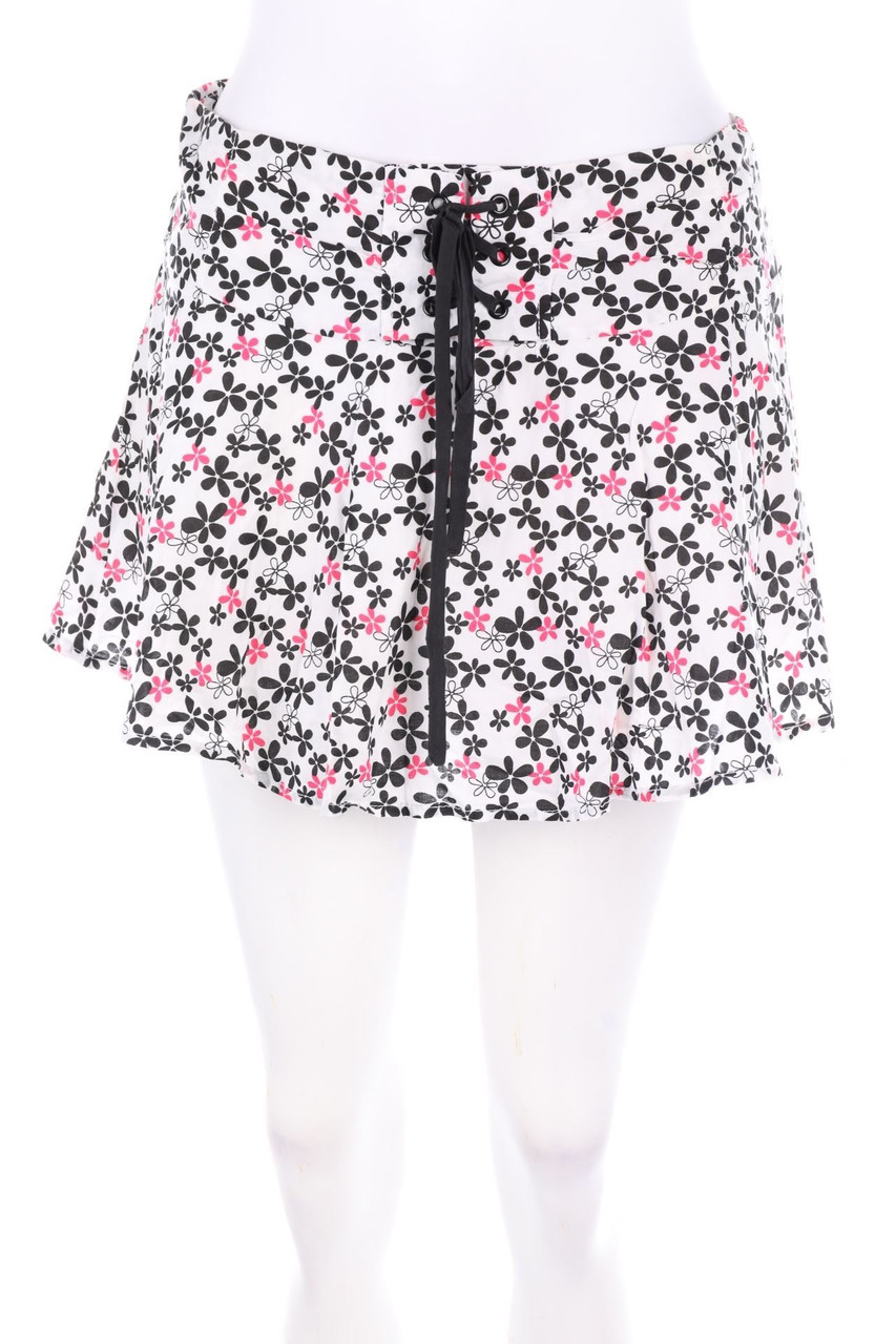 Ohne Label - Minirock mit Blumen-Print - XS
