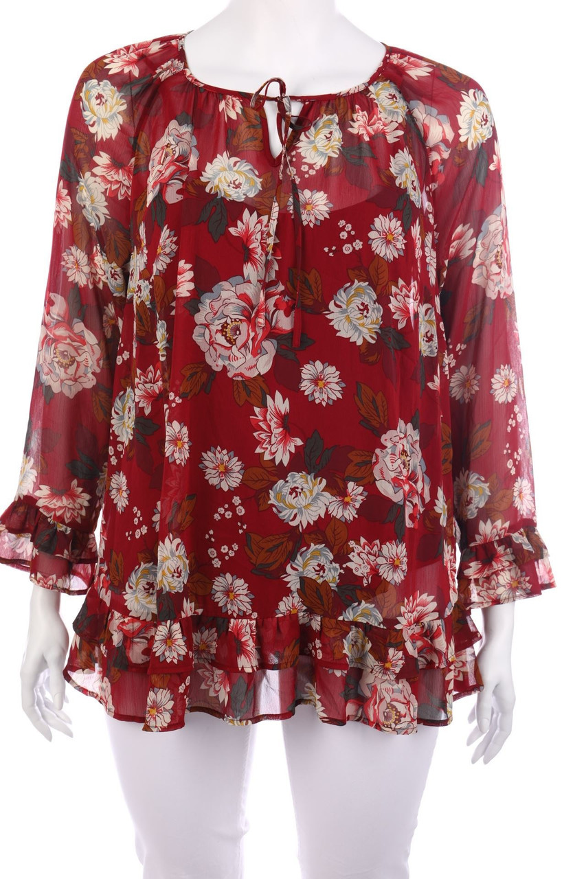 Ulla Popken - Bluse mit Blumen-Print - D 50-52