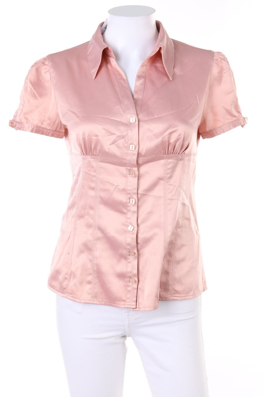 promod - Kurzarm-Bluse mit Raffungen - D 36