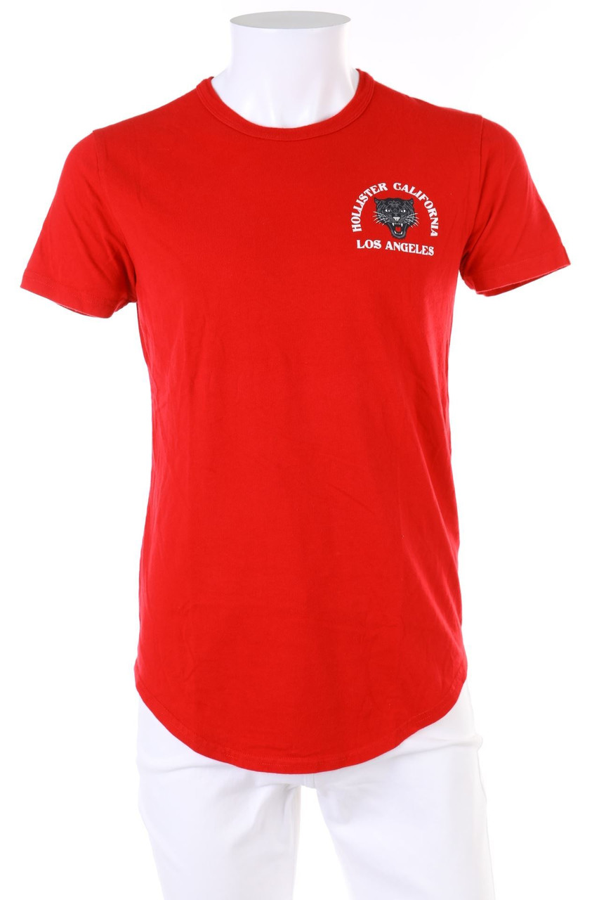 HOLLISTER - T-Shirt mit Rundhals mit Logo-Print - S