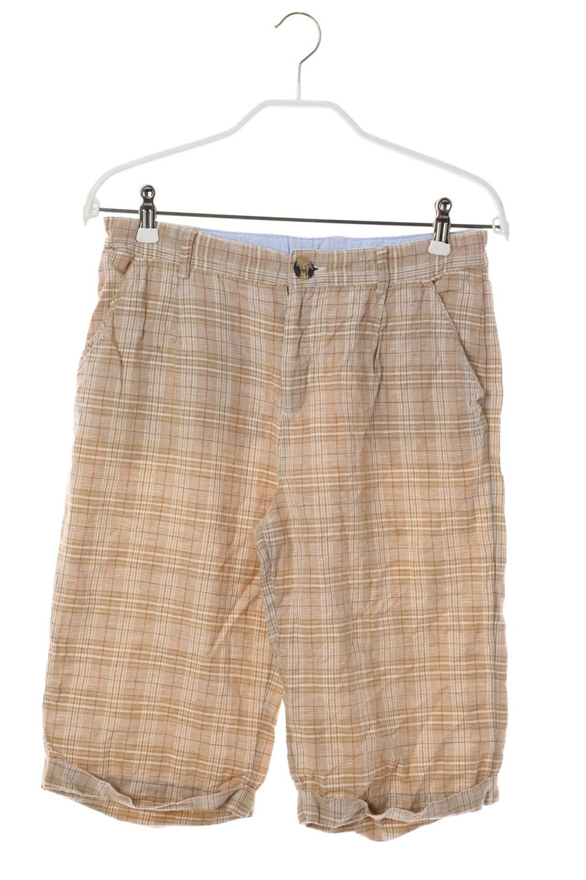 Cyrillus PARIS - Shorts mit Karo-Muster aus Leinen-Mix - 176