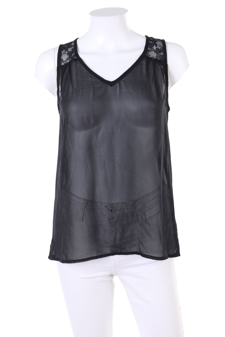 ONLY - Blusentop mit Spitzen-Einsatz - D 36