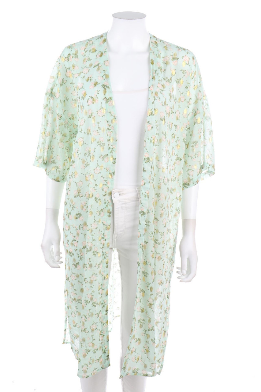 zebra - Kimono mit Blumen-Print - XS