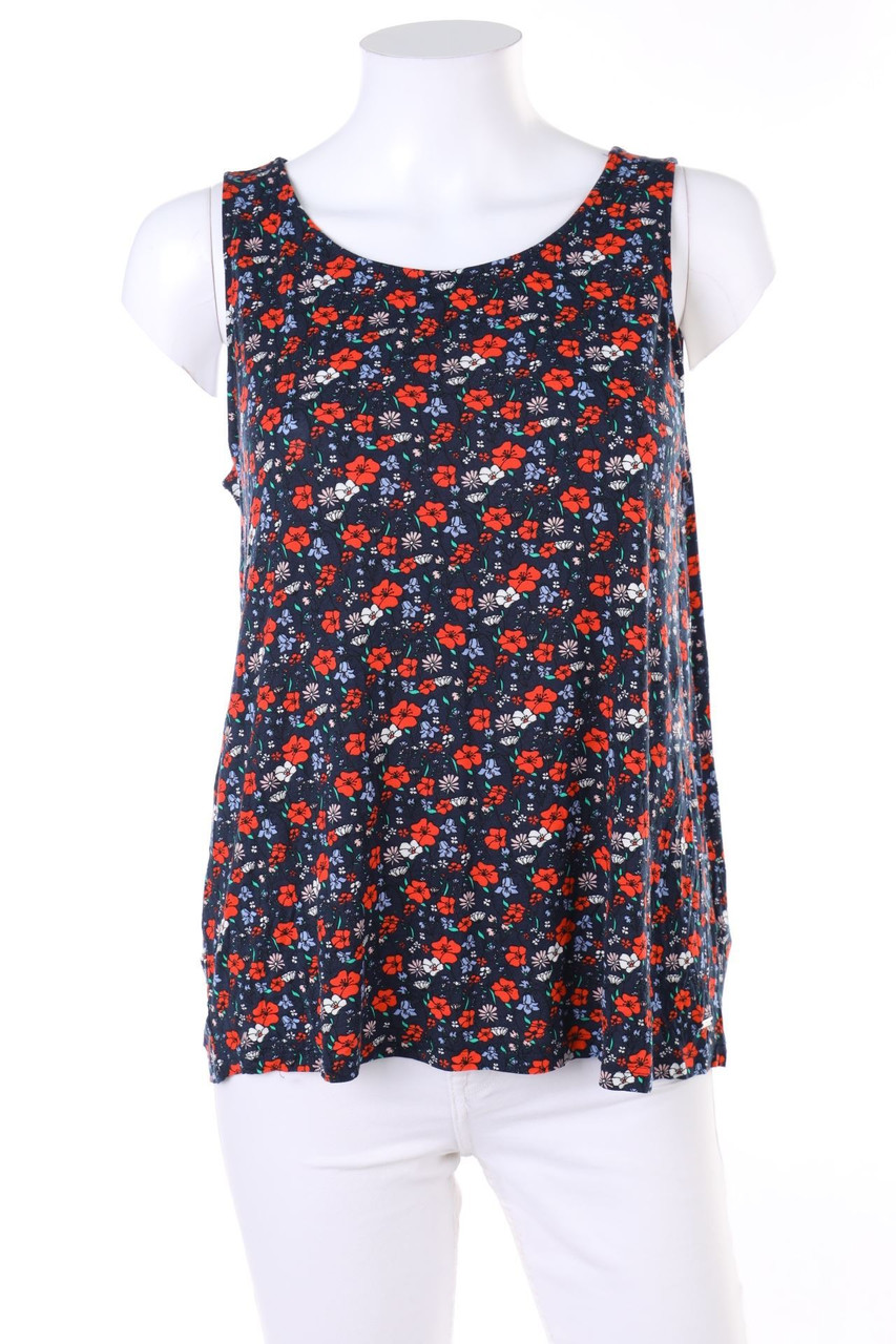 TOM TAILOR Denim - Top in A-Linie aus Viskose-Mix mit floralem Muster - S