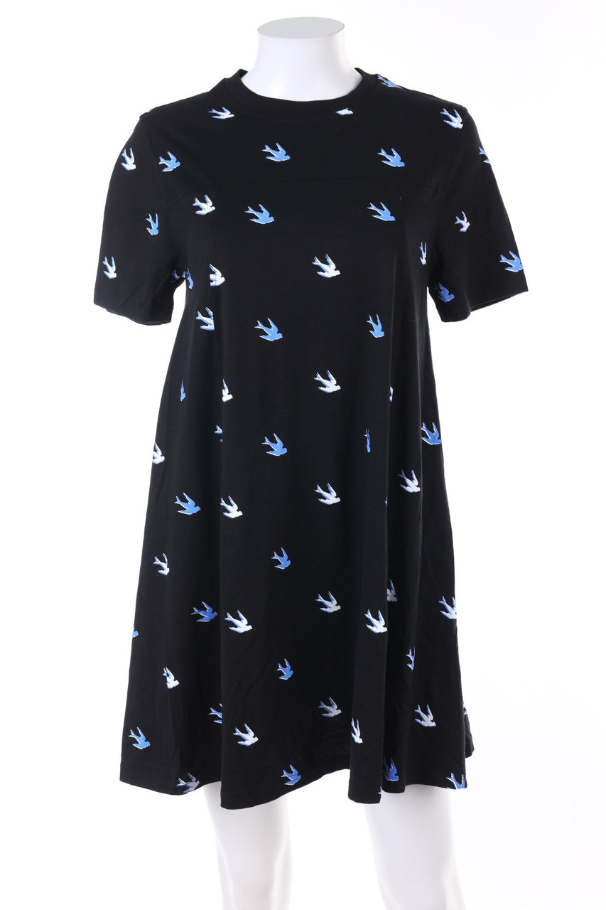 Ohne Label - Oversize-Kleid mit Print - XXS