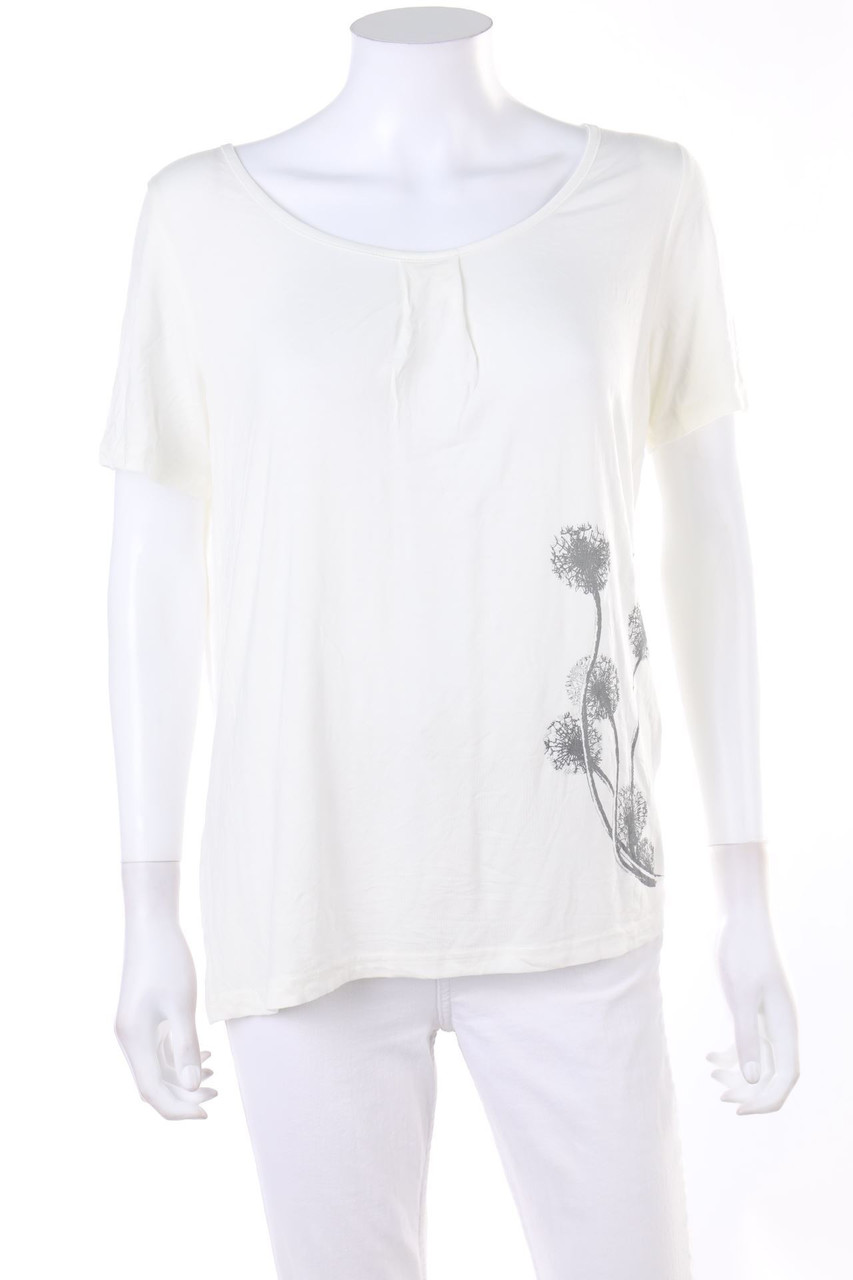 MANOR woman - Kurzarm-Shirt mit Blumen-Print - L