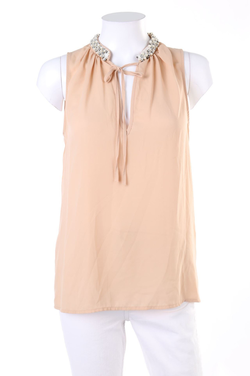 NUNA LIE - Blusentop mit Schmuckstein-Applikation - S