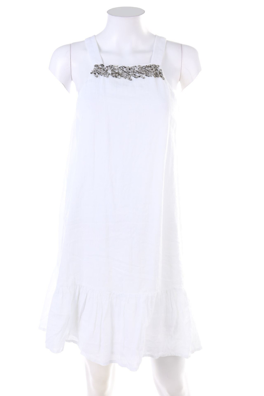 MANGO - Kleid mit Schmuckstein-Applikation - S