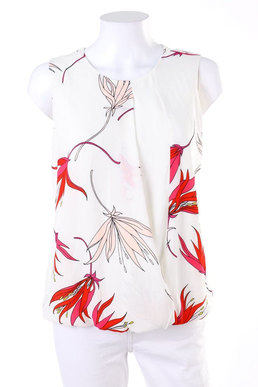 s.Oliver - Blusentop mit Blumen-Print - D 36