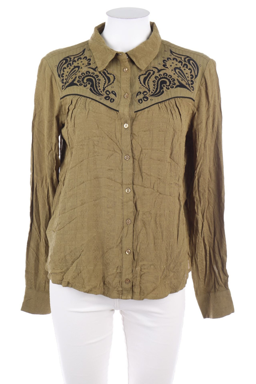 promod - Hemd-Bluse mit Stickereien - D 38