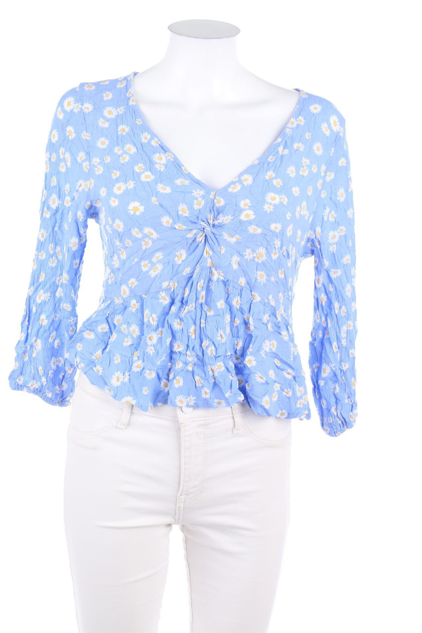 HOLLISTER - Bluse mit 3/4-Ärmel aus Viskose mit floralem Muster - L