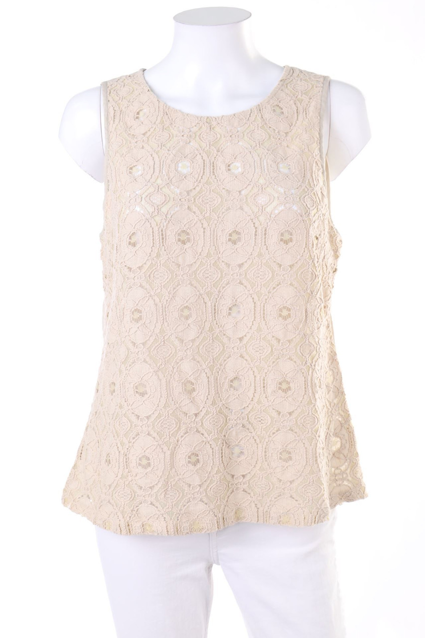 SISLEY - Blusentop mit Spitze - M