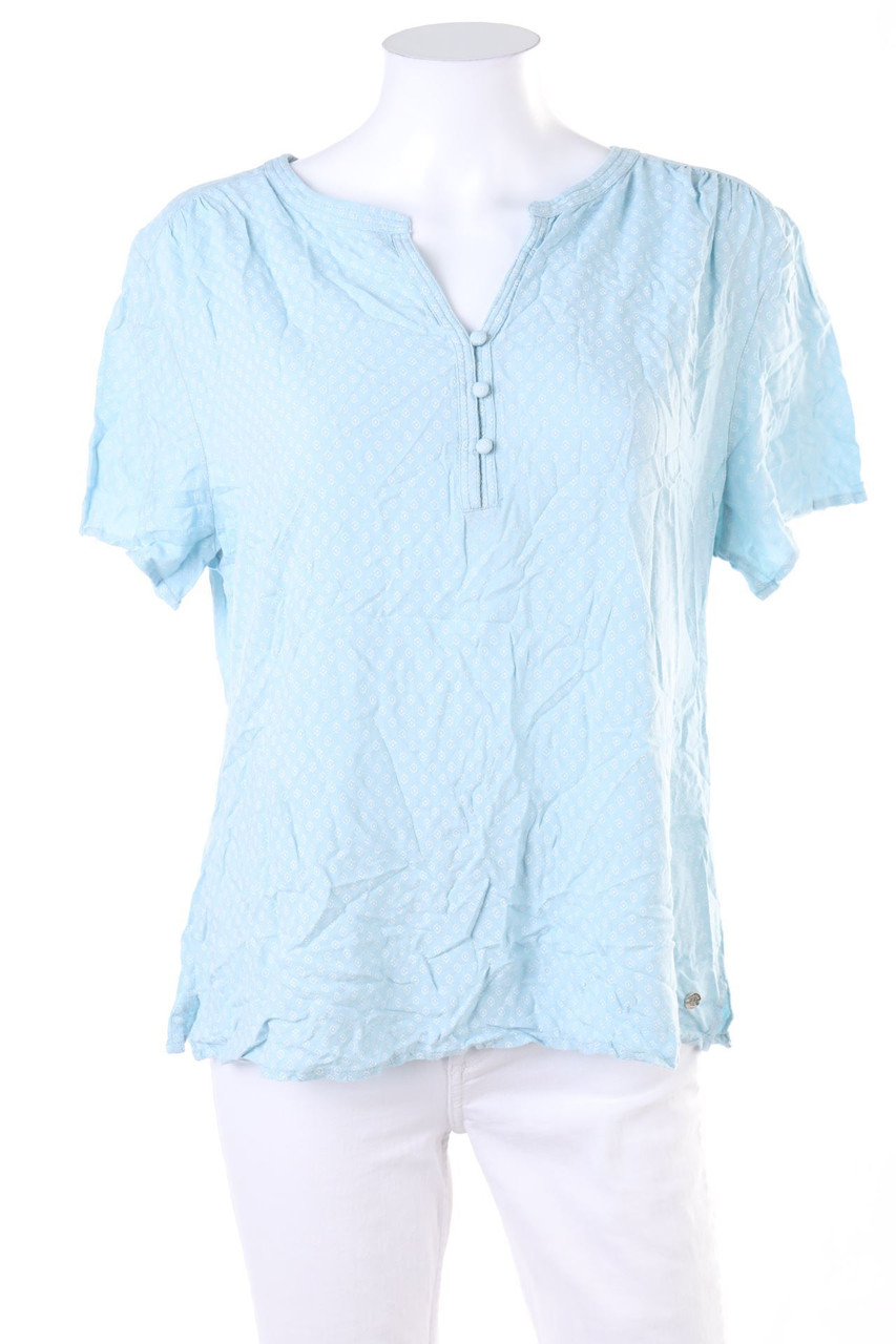 MANOR woman - Kurzarm-Bluse mit Muster - D 44