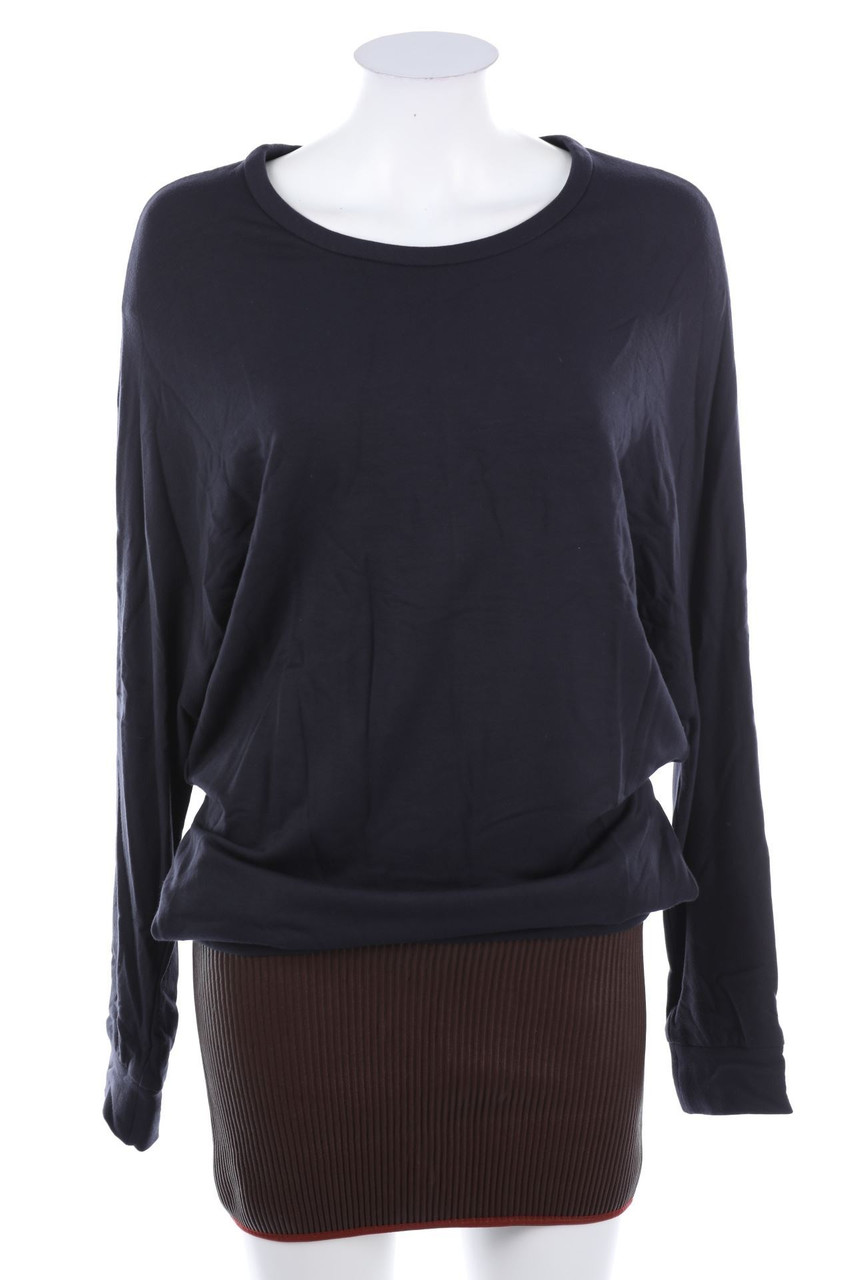 maje - Kleid mit Leder-Details - D 36