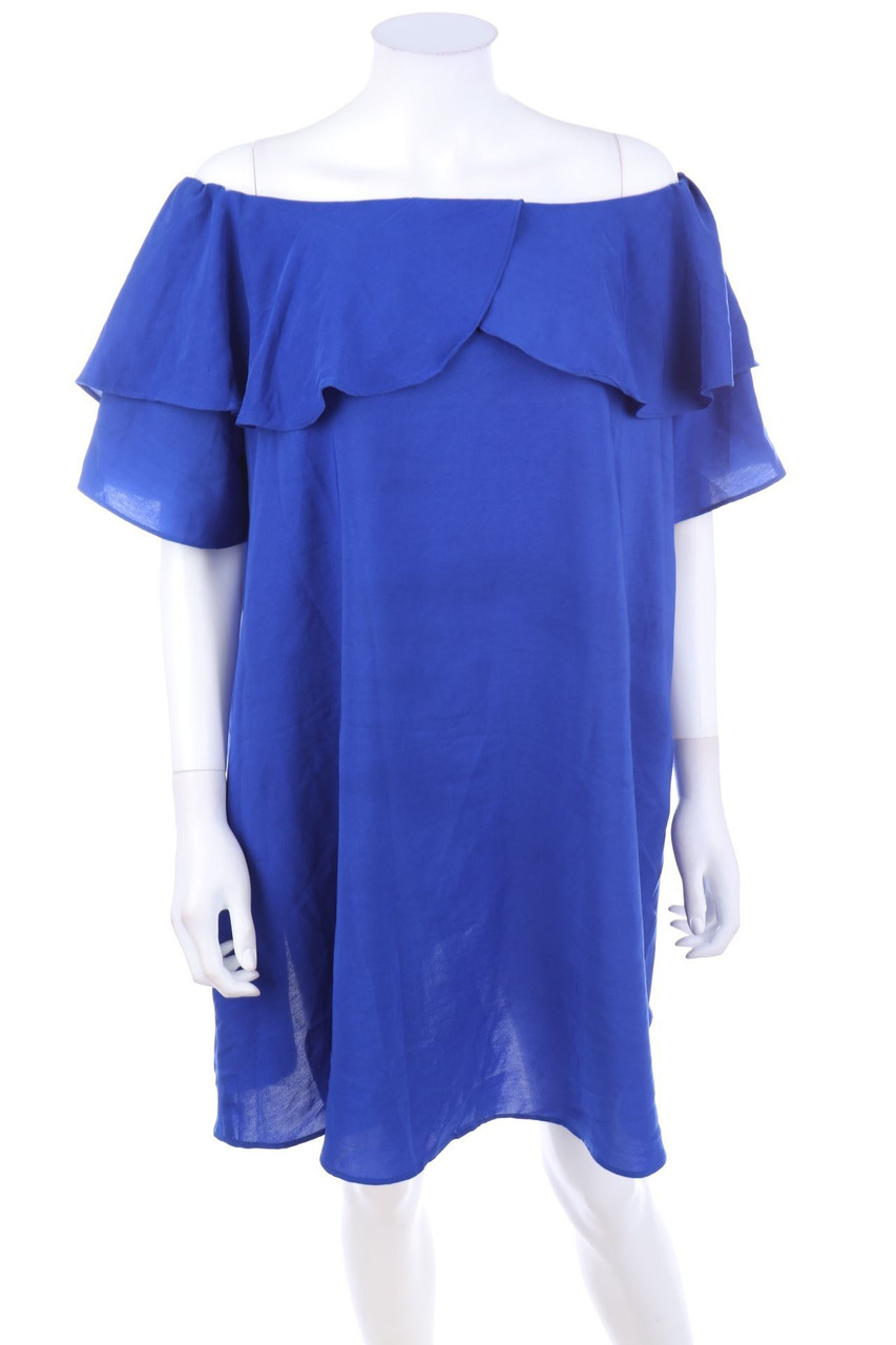 Ohne Label - Carmen-Kleid mit Volants - M