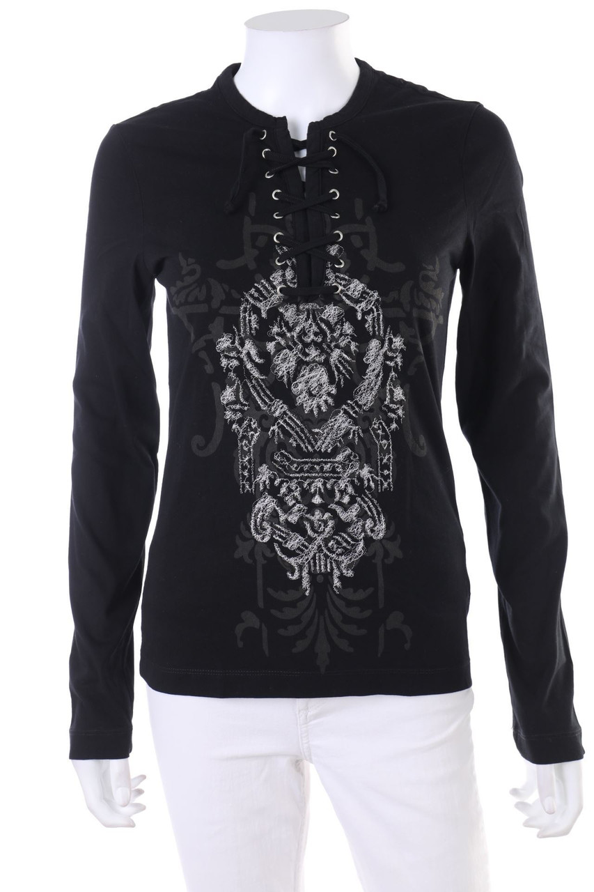Just cavalli - Longsleeve-Shirt mit Schnürung - XS