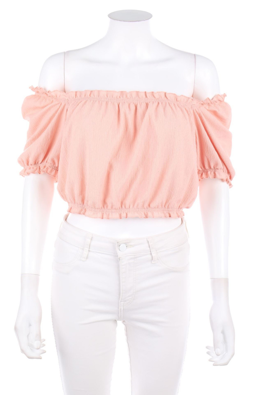 H&M DIVIDED - Carmen-Bluse mit Rüschen - M