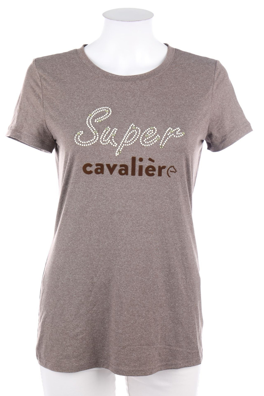 Equithème - Kurzarm-Shirt mit Applikationen - S