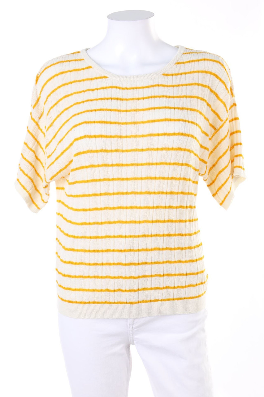 MANGO - Strick-Pullover mit Streifen - S