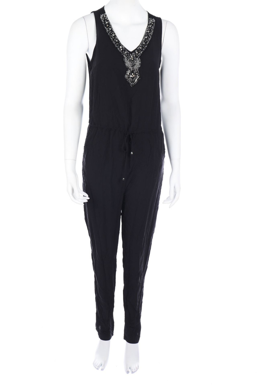 Ohne Label - Jumpsuit mit Perlen - S