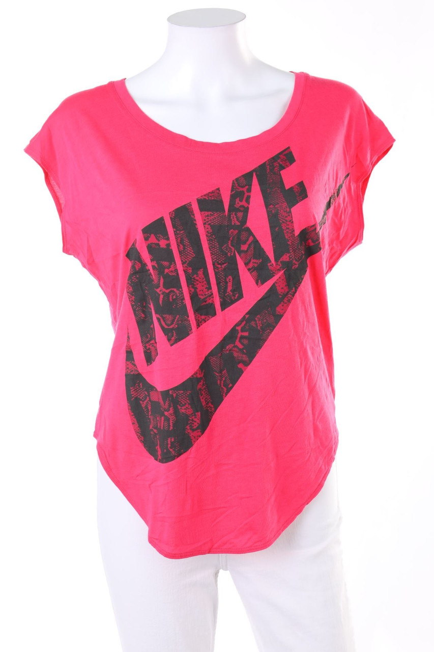 NIKE - Kurzarm-Shirt mit Logo-Print - XS