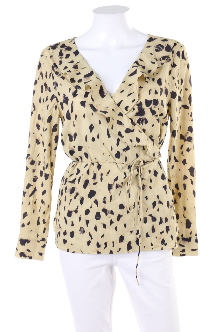 H&M - Volants-Wickel-Bluse mit Print - D 36