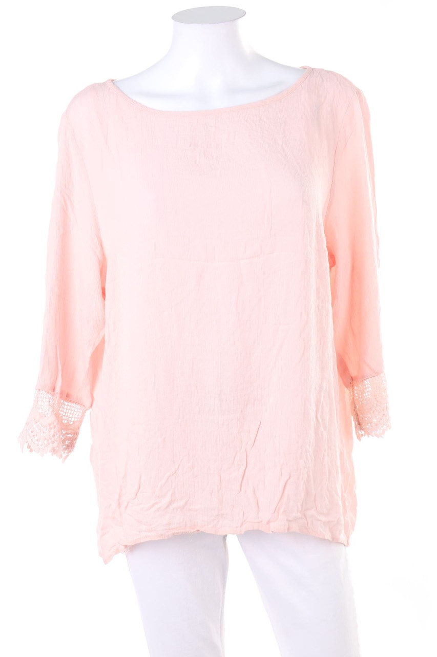 Ohne Label - Bluse mit Spitze - D 46