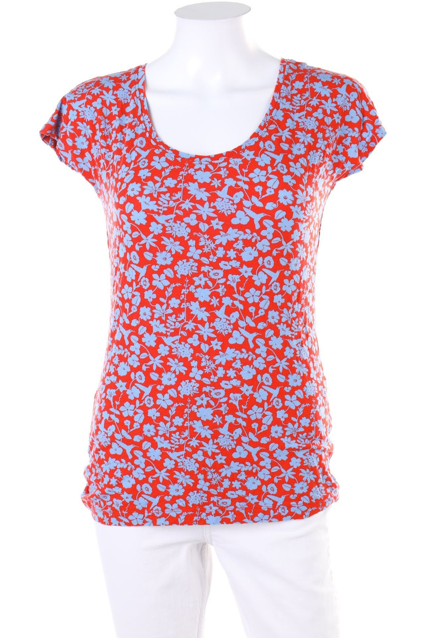 zero - Kurzarm-Shirt mit Blumen-Print - D 36