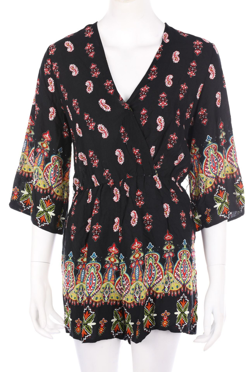 SHEIN - Playsuit mit Paisley-Print - L