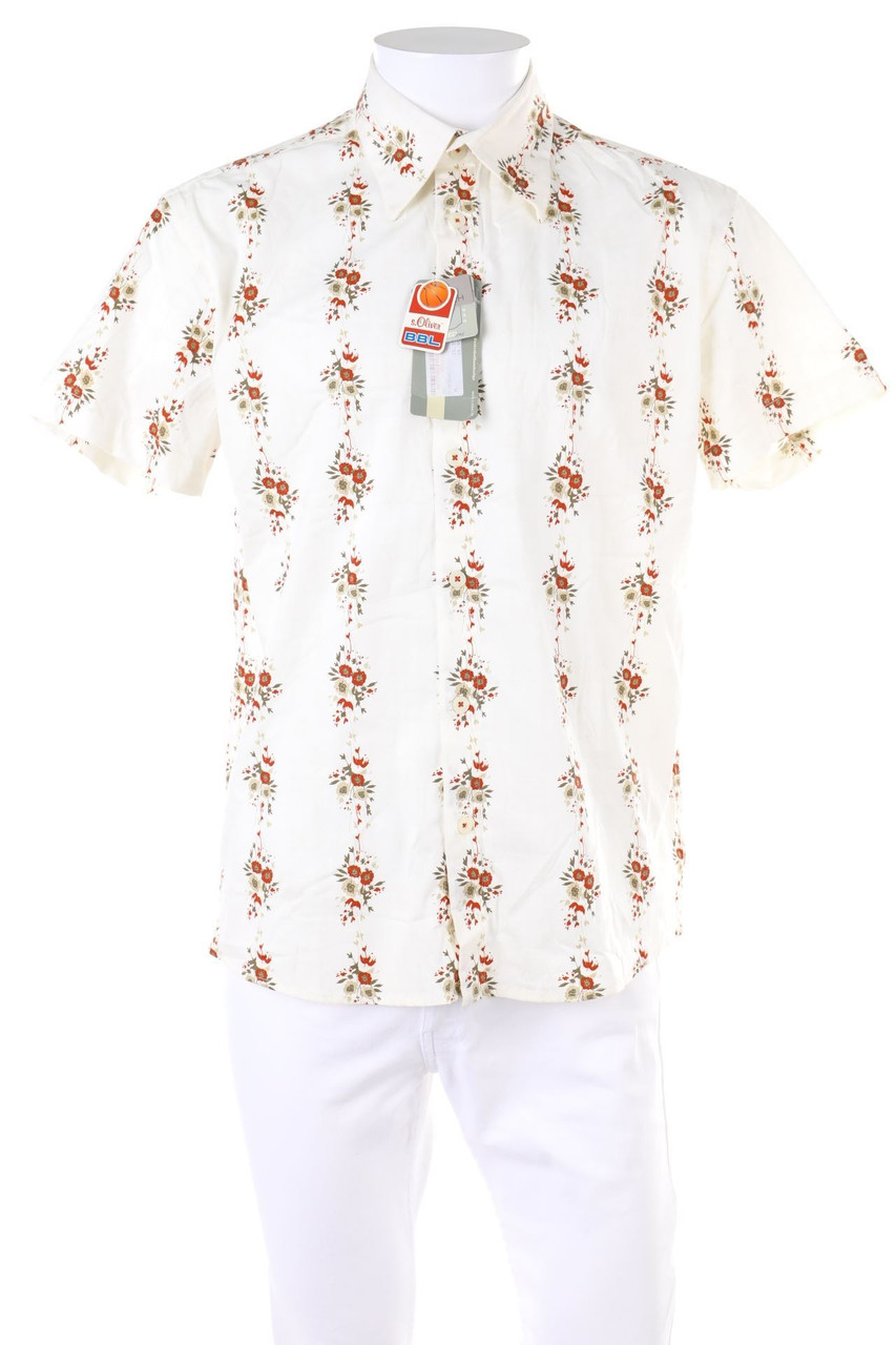 s.Oliver - Kurzarm-Hemd mit Blumen-Print - M