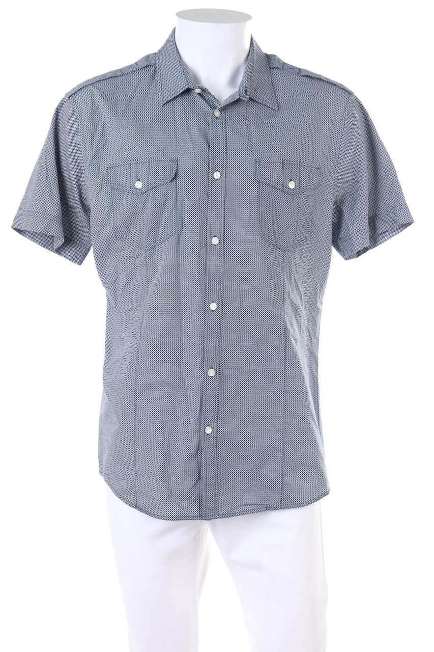 H&M - Kurzarm-Hemd mit Punkten - L