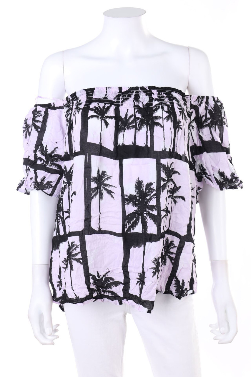 Q/S designed by s.Oliver - Carmen-Bluse mit Print - D 44