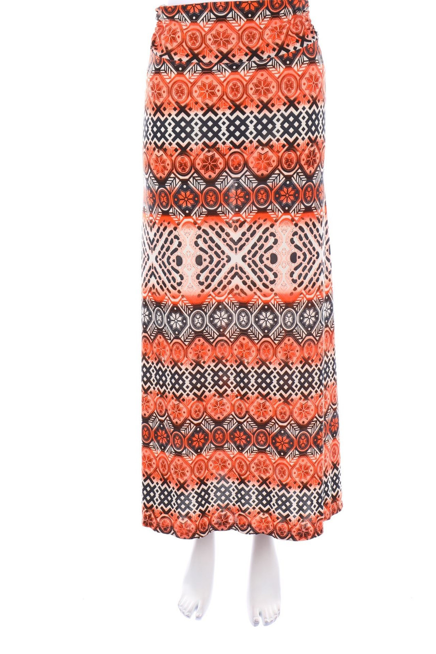 SECONDHAND - Maxi-Rock mit Ethno-Print - D 40