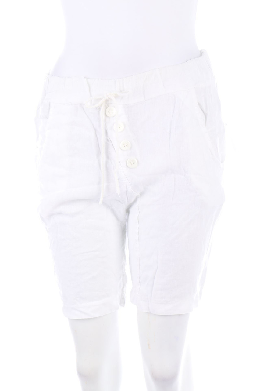 Ohne Label - Bermuda-Shorts mit Schmuck-Knöpfen - D 40