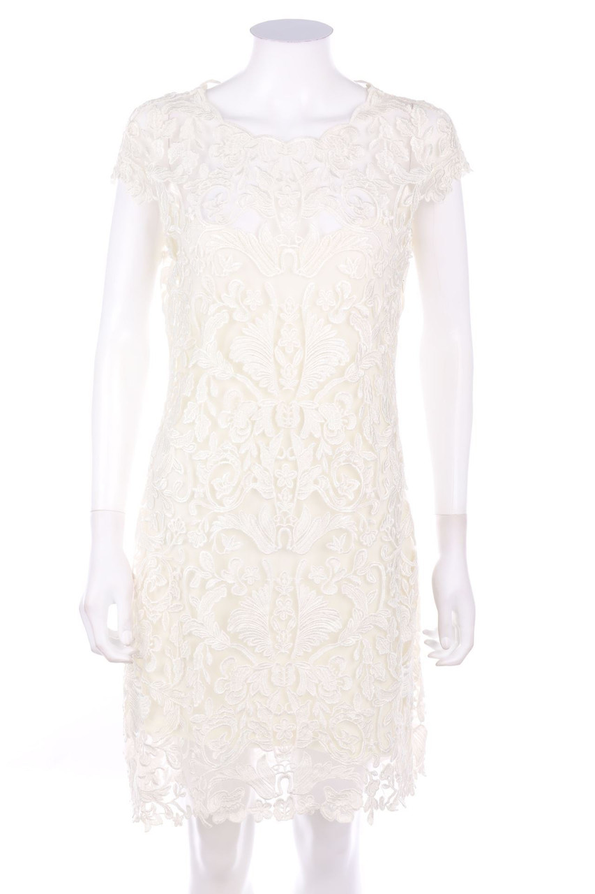 SECONDHAND - Spitzen-Abendkleid mit Glitzer - XL