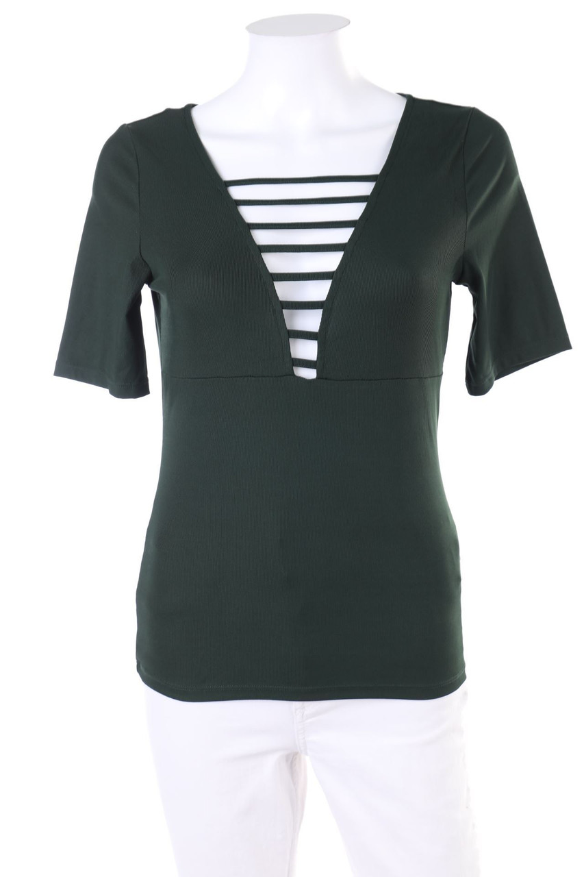 H&M - Kurzarm-Bluse mit Cut-out - S