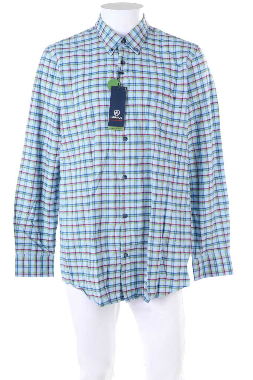 LERROS - kariertes Button-down-Hemd - XL