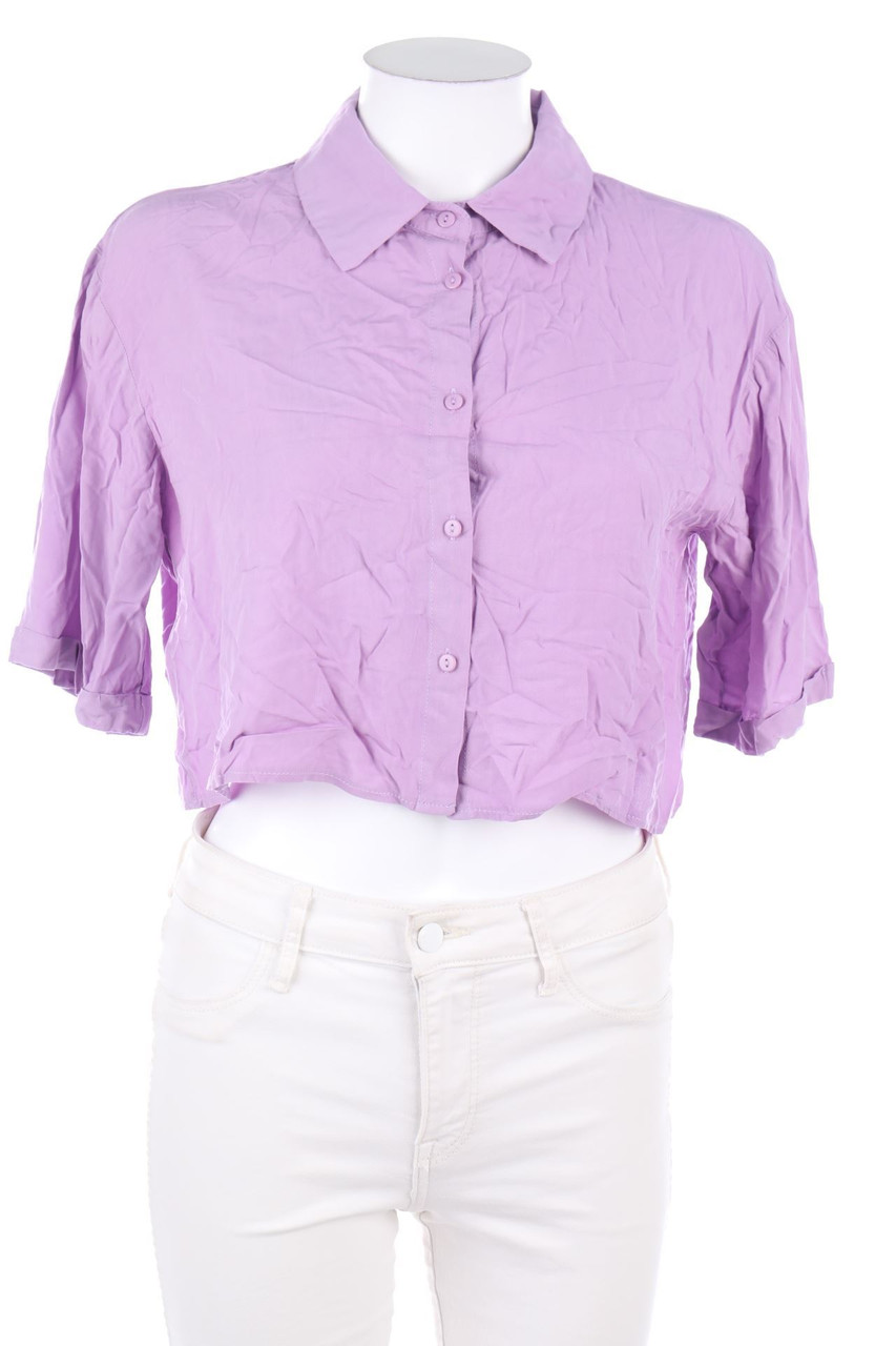 SHEIN - Cropped-Hemd-Bluse mit kurzem Ärmel - D 32