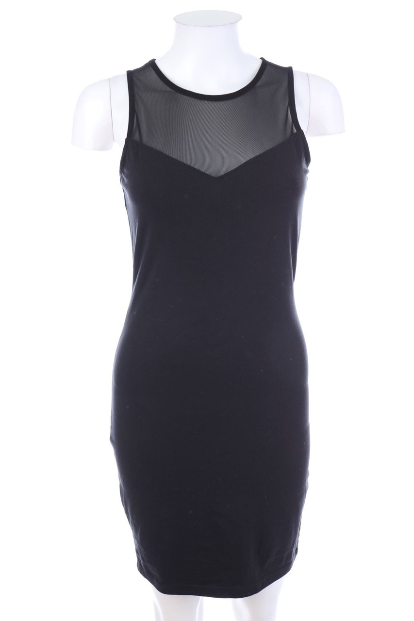 even&odd - Kleid mit Mesh-Einsatz - S