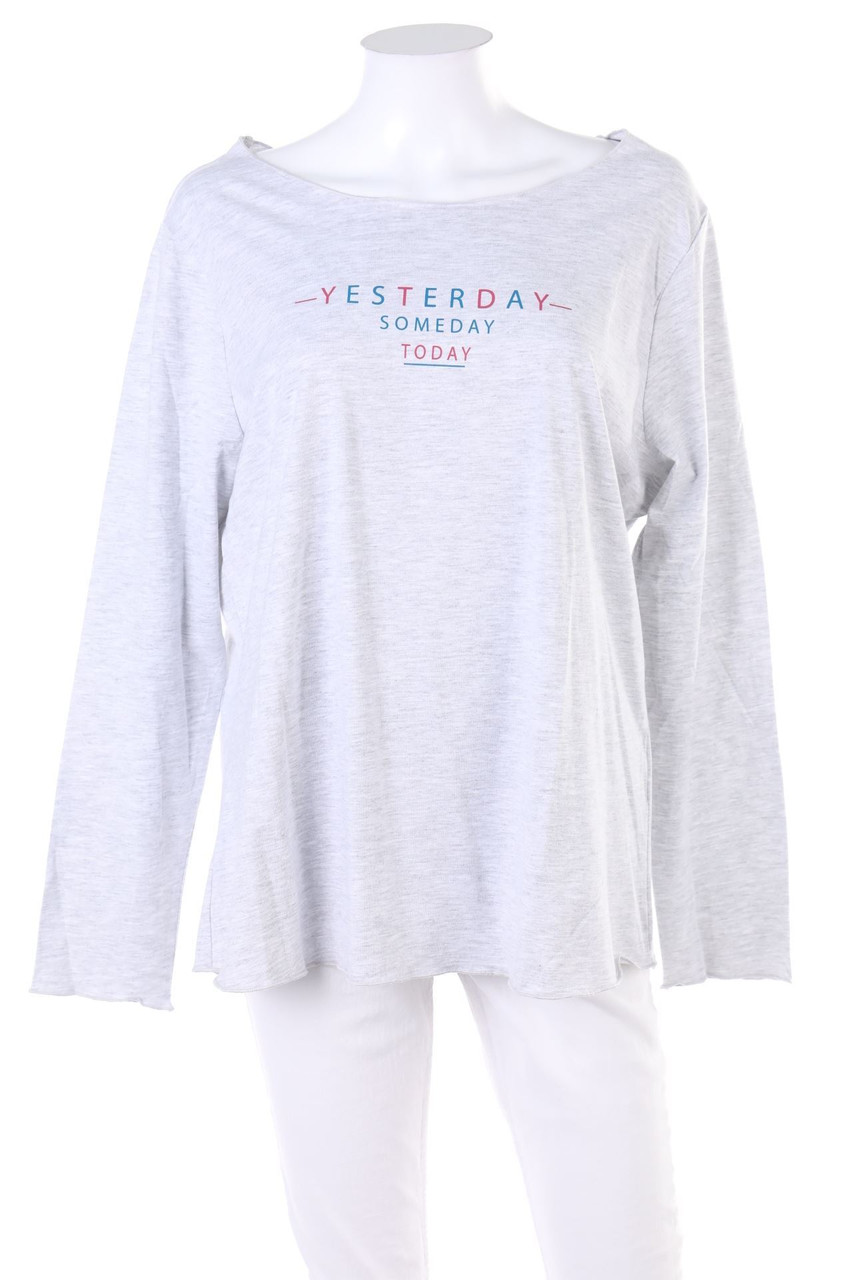 Best Connections - Longsleeve-Shirt mit Statement-Print - D 46
