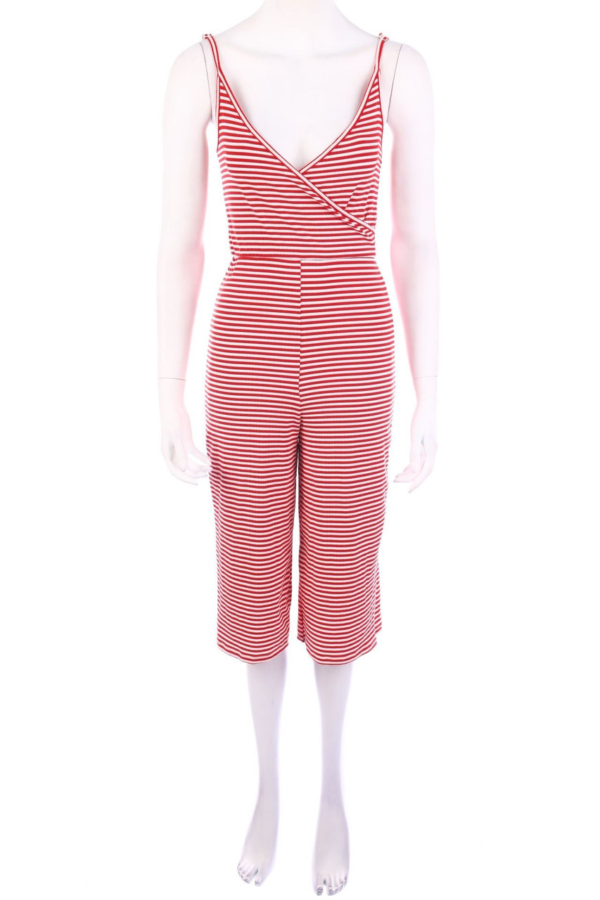 Miss Selfridge petites - Streifen-Jumpsuit mit Gummizug - D 32