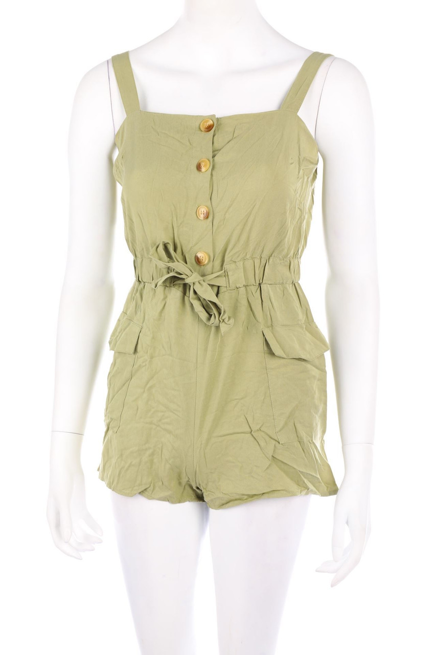 Bershka - Playsuit mit aufgesetzten Taschen - S