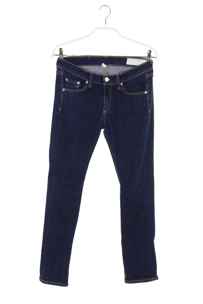 rag & bone - Cropped-Dark Denim Skinny-Jeans - W26