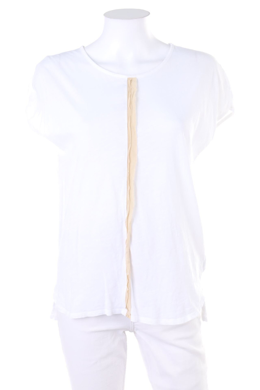 LUISA CERANO - Baumwoll-T-Shirt mit Seiden-Details - D 38