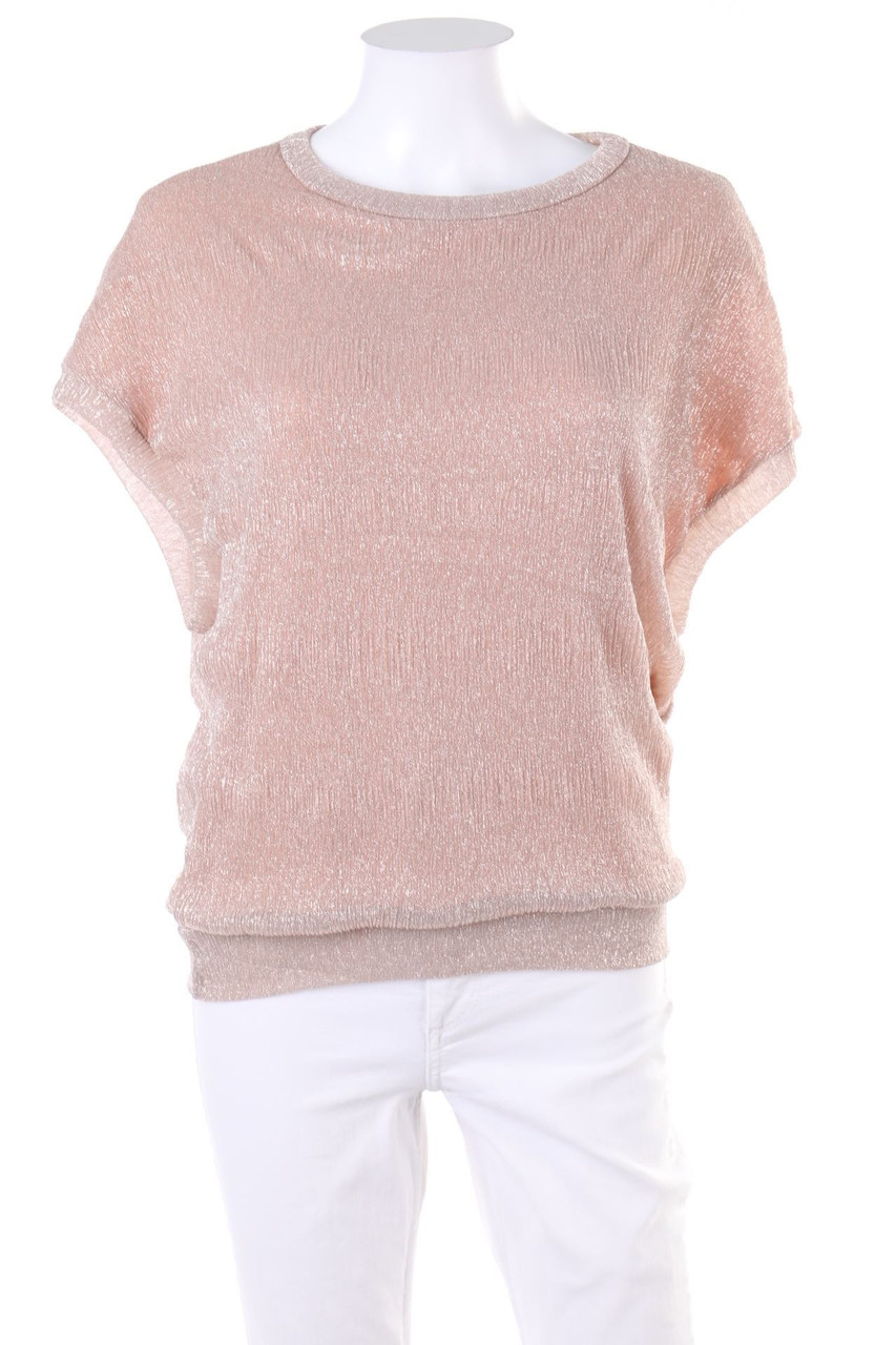 NUNA LIE - Kurzarm-Bluse mit Glitzer - S