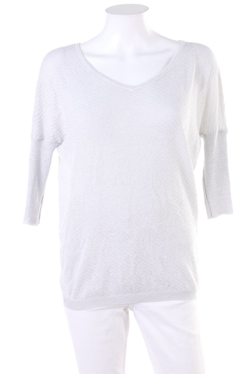 AMISU - Strick-Pullover mit Glitzer - S