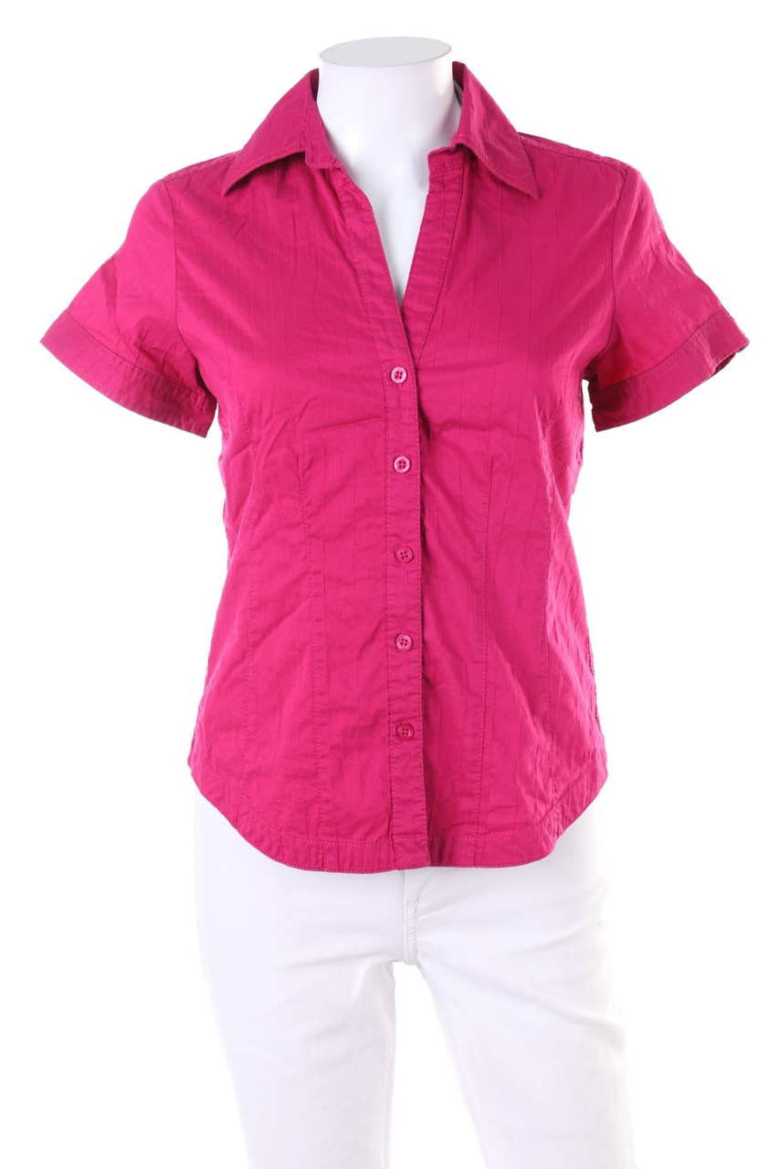 s.Oliver - Kurzarm-Bluse aus Baumwoll-Mix - D 36