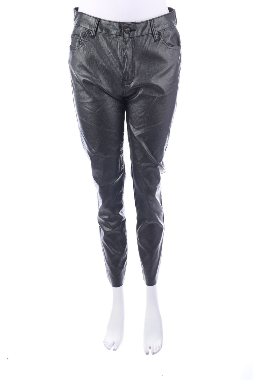 Top Secret - Kunstleder-Hose mit Glitzer - D 42