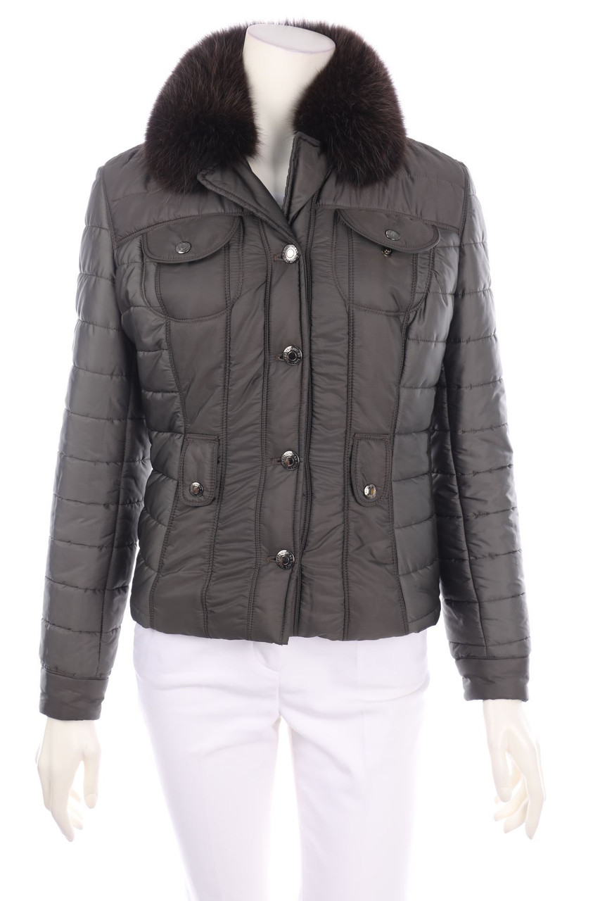 REFRIGIWEAR - wattierte Jacke mit Echt-Pelz-Besatz - S